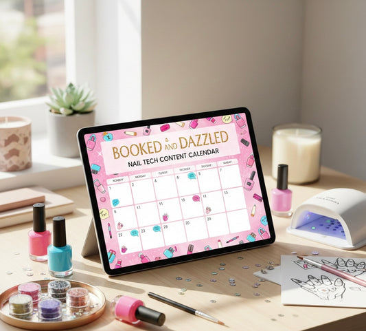 Booked & Dazzled Nail Tech Content Calendar