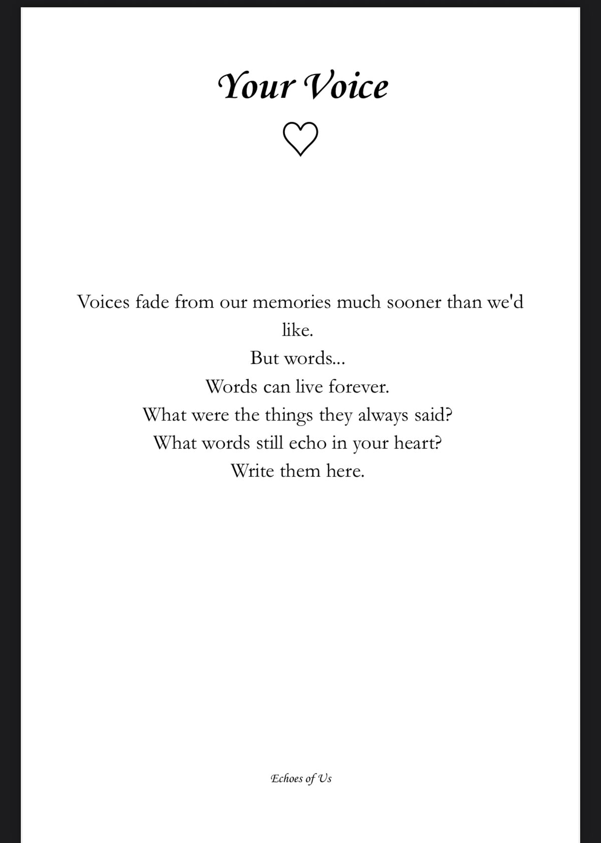 Echoes Of Us