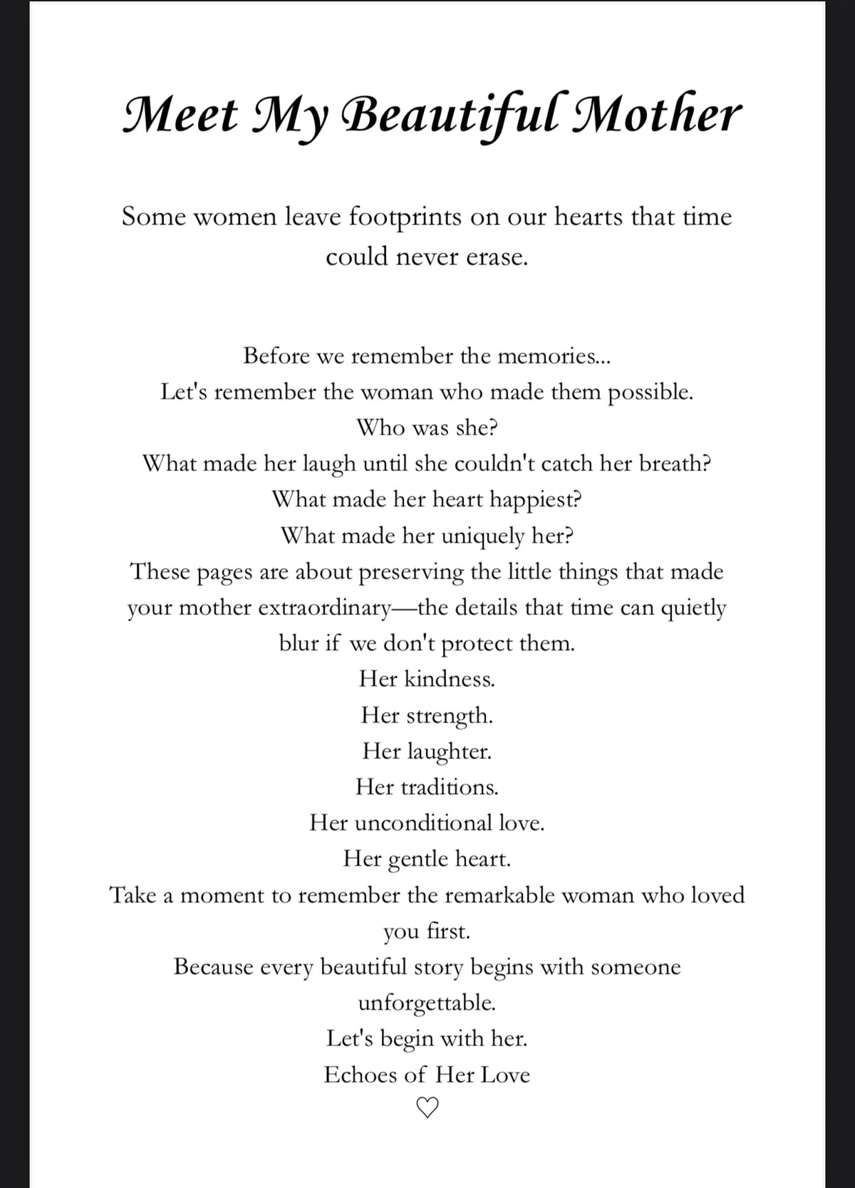 Echoes Of Her Love