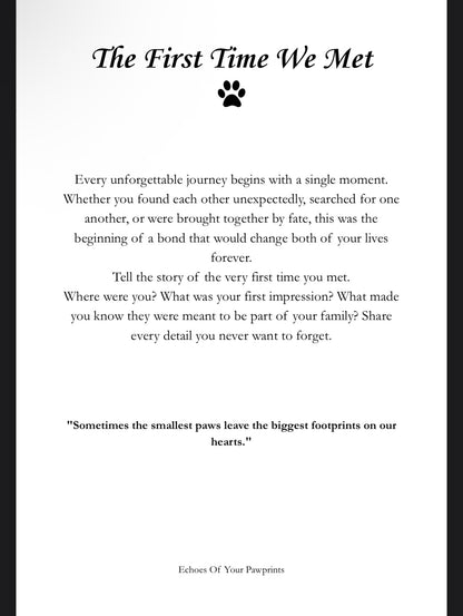 Echoes Of Your Paw Prints